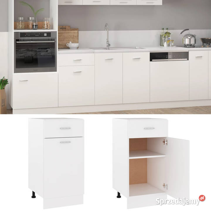Szafka z szufladą biała 40x46x815 materiał Meble mazowieckie