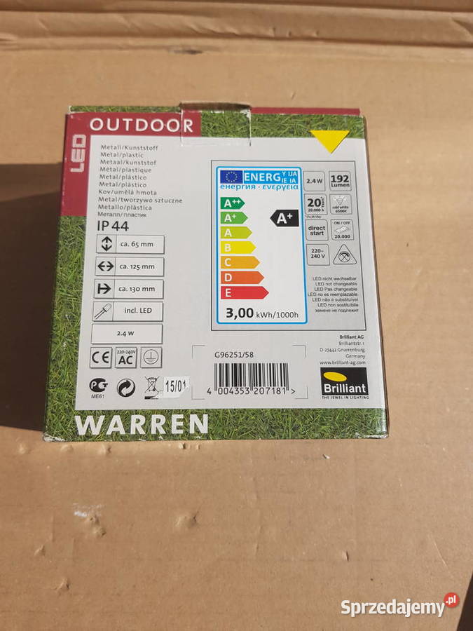 Kinkiet zewnętrzny ścienny na budynek IP44 Warszawa sprzedam