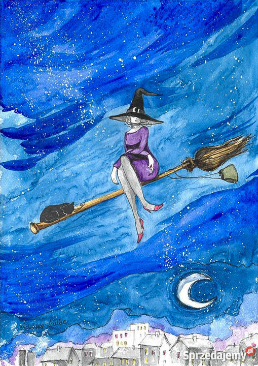 NUDA TAKI DŁUGI LOT akwarela artystki Adriany Katowice