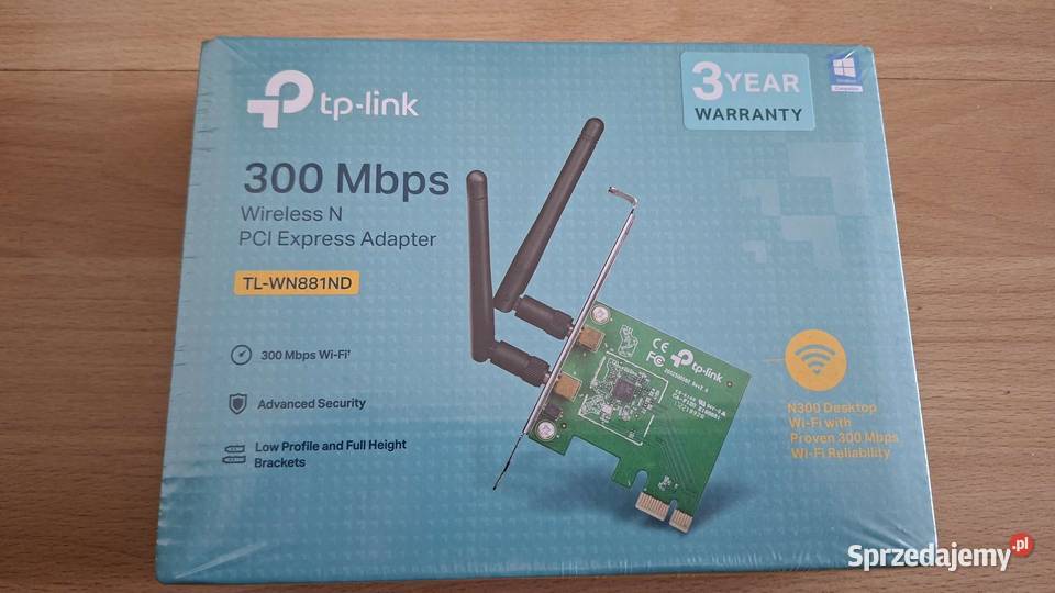 TPLink TLWN881ND WiFi 300 Mbps PCIe x1 karta Internet i komunikacja Kraków