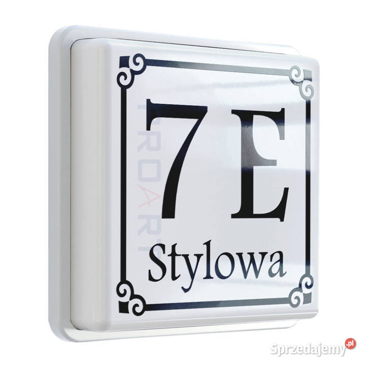 LED PODŚWIETLANY NUMER NA DOM czujnik zmierzchu biały sprzedam