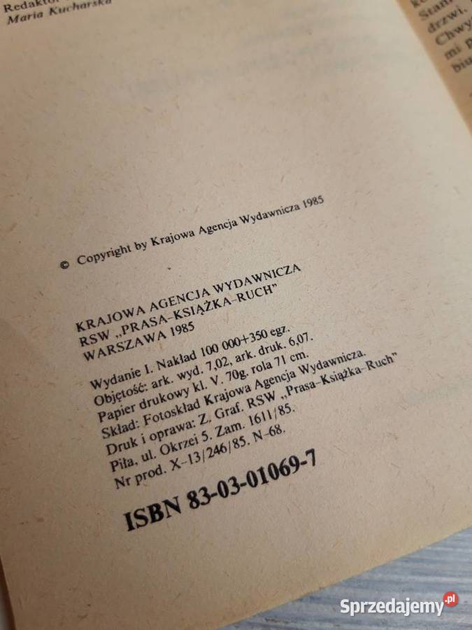 Tkanka Rakowa Expres Reporterów 1985 sprzedam