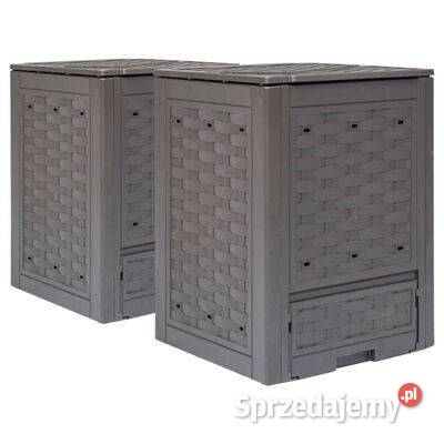 vidaXL Kompostowniki 2 60x60x83 600 L rattan z Warszawa