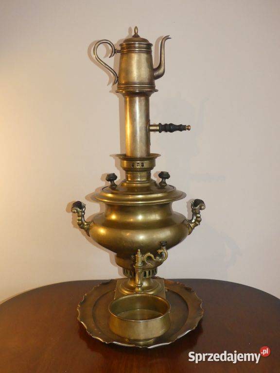 Dekoracyjny samowar braci Bataszew Tuła XIX wiek Antyki Poznań