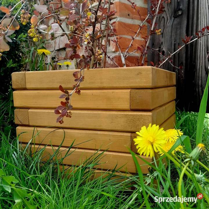 Donica drewniana sosnowa KWADRATOWA Kalety