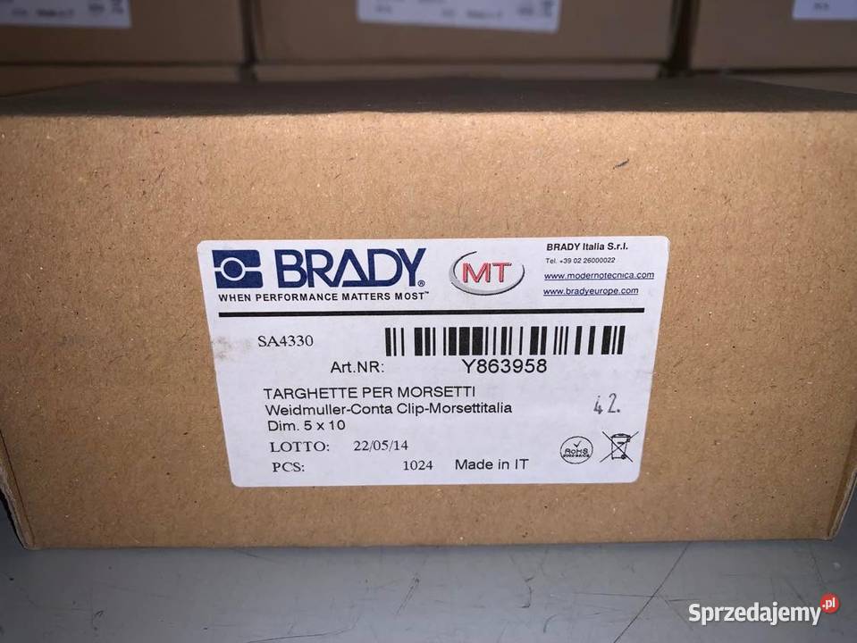 Brady Targhetta 5x10 non adhesive x10 pack x Warszawa