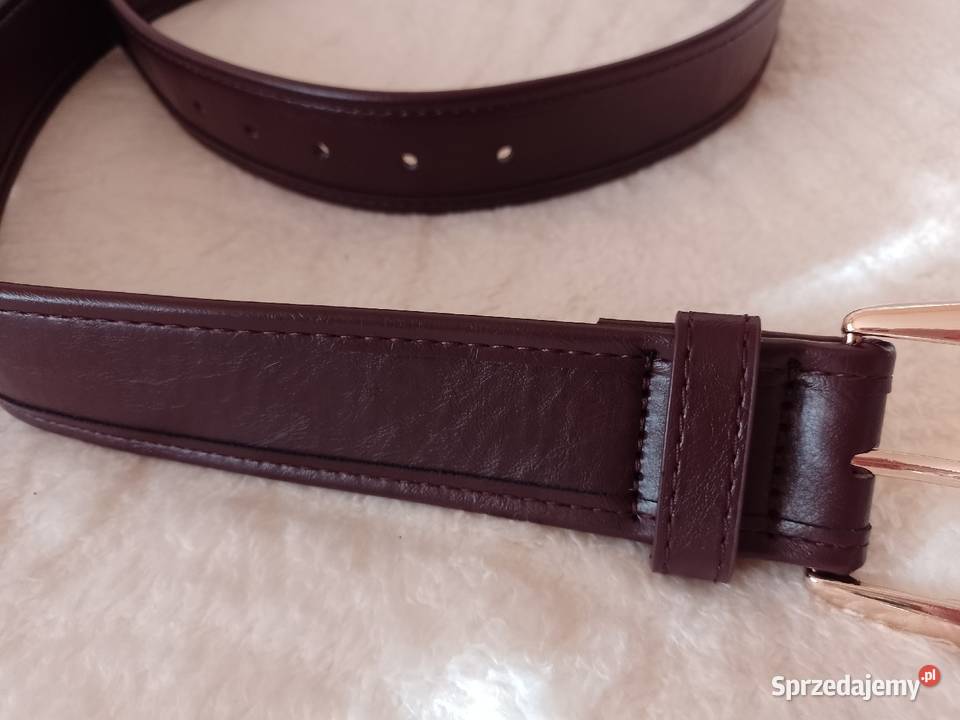 Zara Grupa Inditex 110 Bordowy pasek do sukienki Kraków