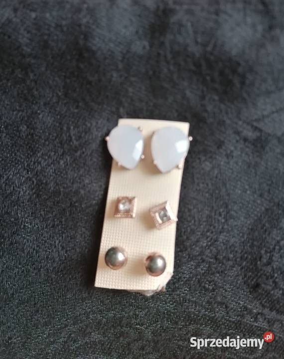 Kolczyki wkręty zestaw 3 par łódzkie Łódź