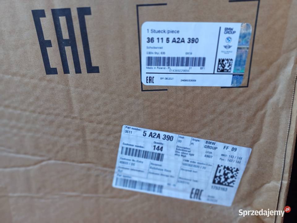 Felgi 19 oem styling 635 Bmw G30 G 20 nowe Tpms BMW OE sprzedam