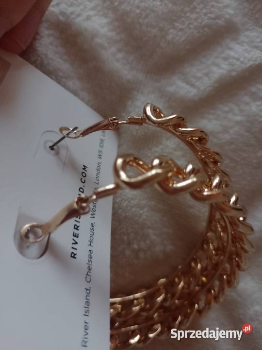 RIVER ISLAND Ekskluzywne Kolczyki koła łańcuchy małopolskie Kraków