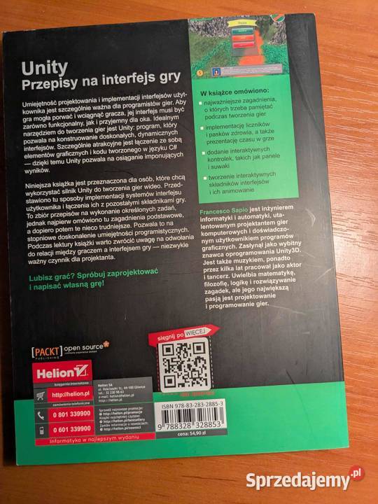 Książka Unity Przepisy na interfejs gry Dąbrowa Górnicza