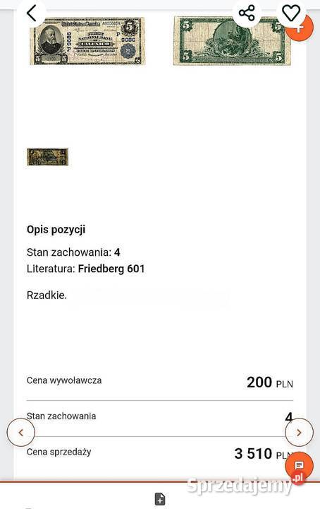 USA 5 Dolarów 1902 r York PMG 30 warmińsko-mazurskie Węgorzewo sprzedam