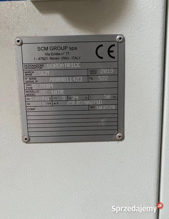 Okleiniarka oklejarka Scm Minimax ME 40 TR 2019 Gorlice sprzedam