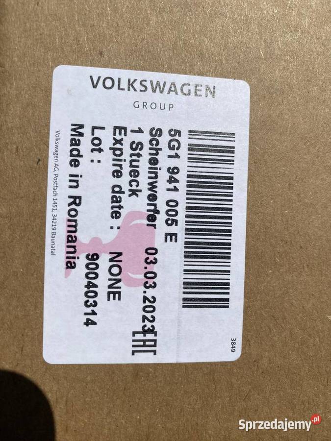 Lampa lewy przód VW Golf VII nowa OE Cieszyn