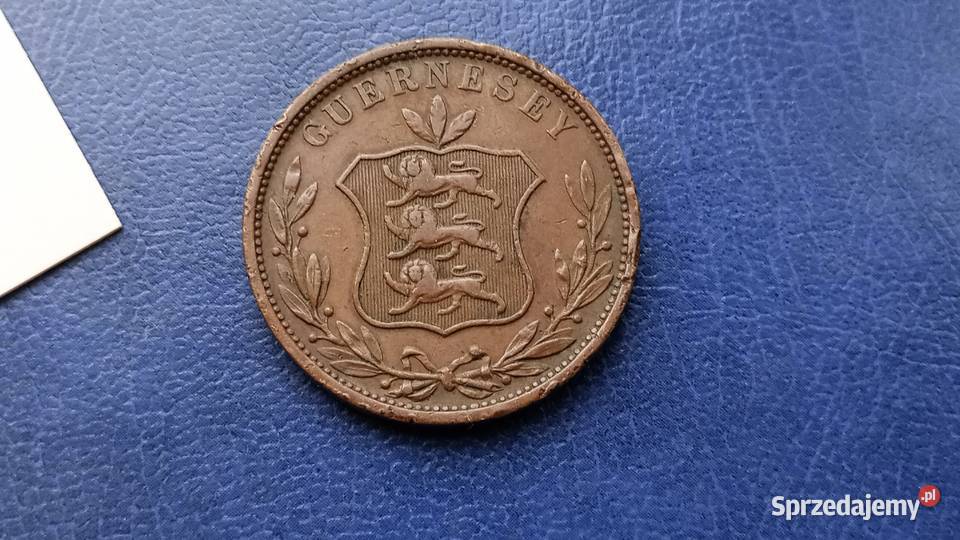Stare monety 8 doubles 1858 Guernsey Lesko sprzedam