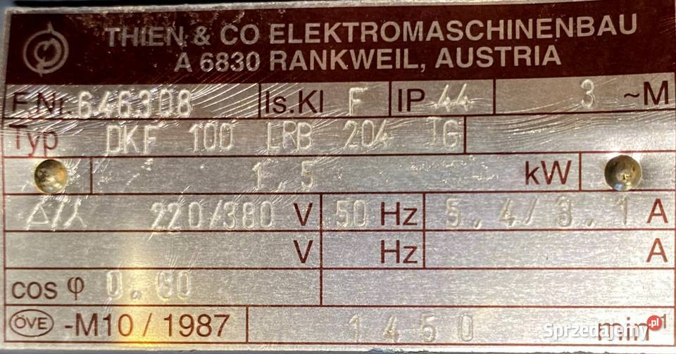 motoreduktor przekładnia 15kW 12obr 3fazowy SEW Pigża