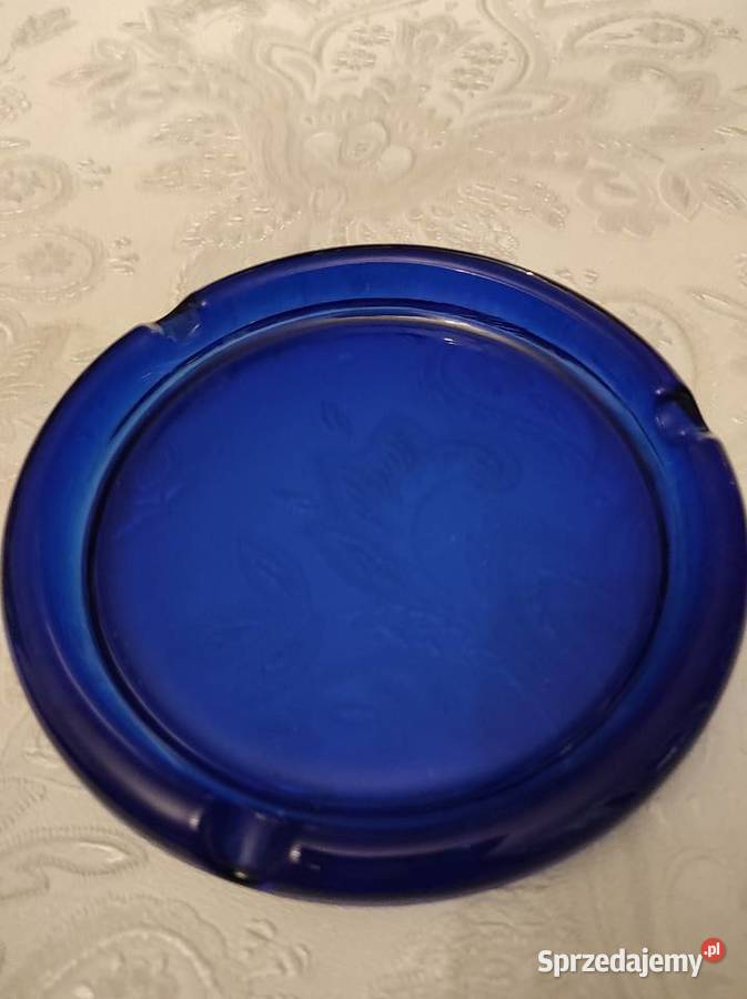 KOBALTOWE SZKLO VINTAGE Antyki łódzkie