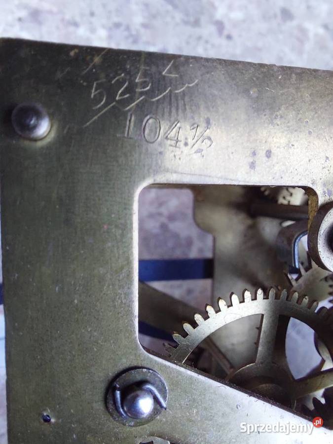 743 Mechanizm starego zegara ściennego Junghans Tczew