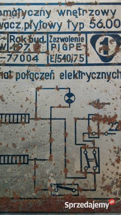 Automatyczny wnętrzowy ogrzewacz płytowy z PRL mazowieckie Brwinów