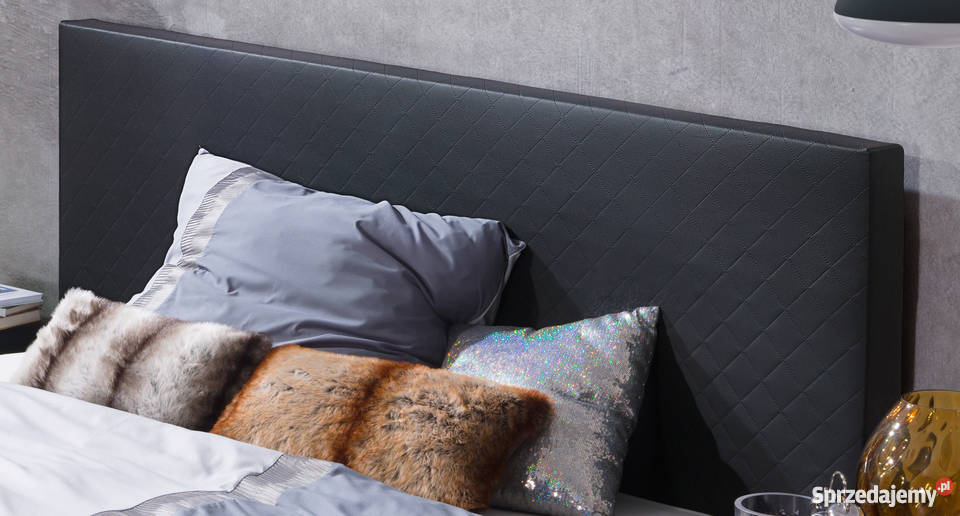 nowoczesne łóżko tapicerowane z materacem