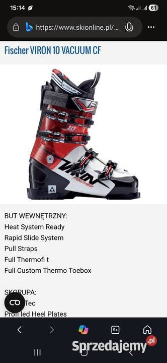 Buty narciarskie Fischer Viron 10 Vacum 285