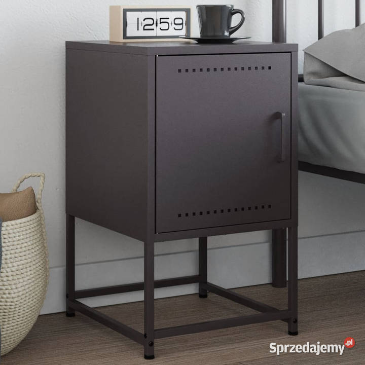 Szafka nocna czarna 36x39x605 stal WM846446 Warszawa