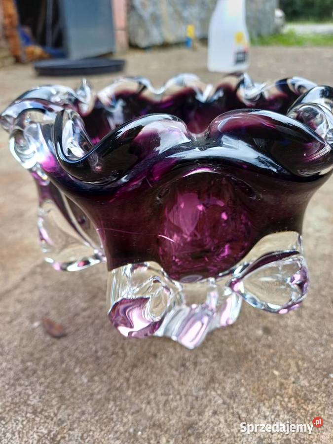 Retro patera z 60 tych lat hutnicze szkło Lubań sprzedam