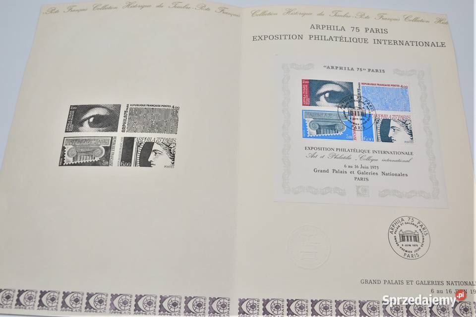 Bloczek 4 znaczki Arphila 75 nagrody Wystawy Warszawa