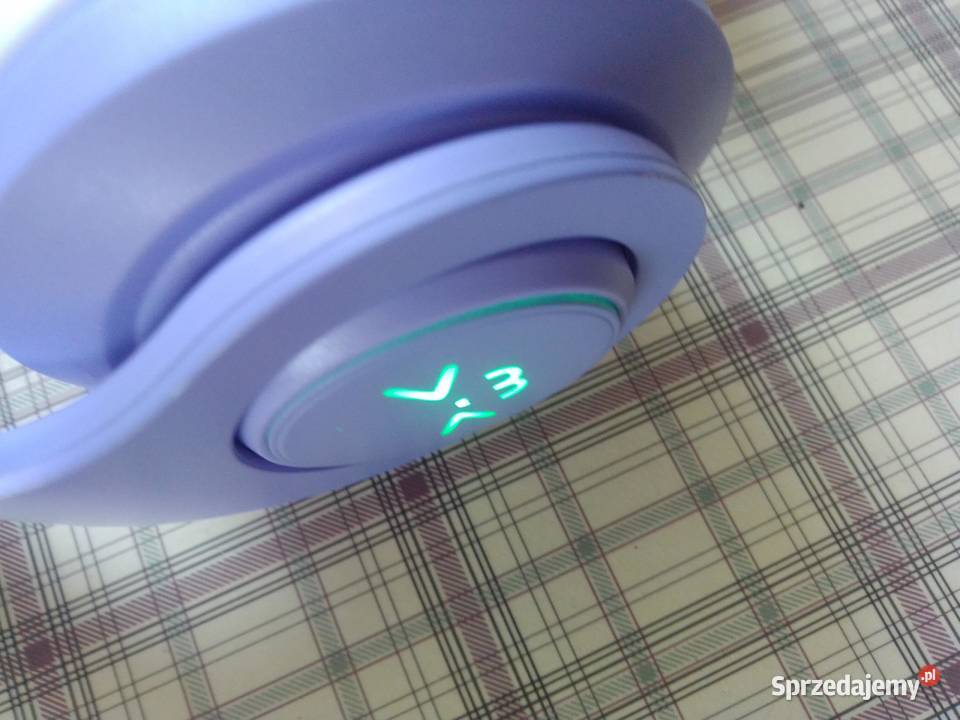 Słuchawki bezprzewodowe Bluetooth Kocie Uszy LED świętokrzyskie Stanowiska