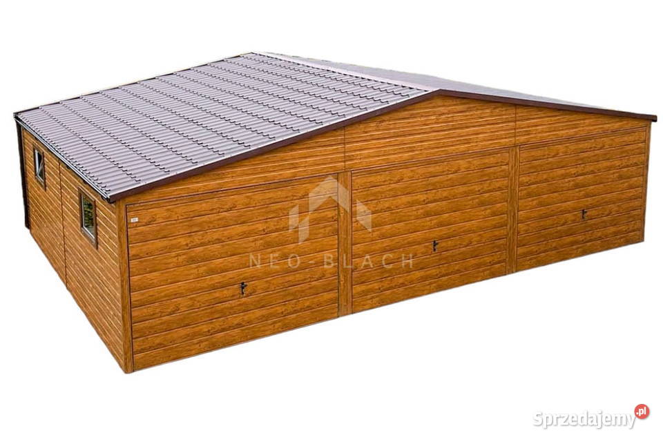 Garaż Blaszany 9x6m 3x Brama Uchylna 3x okno Rzeszów