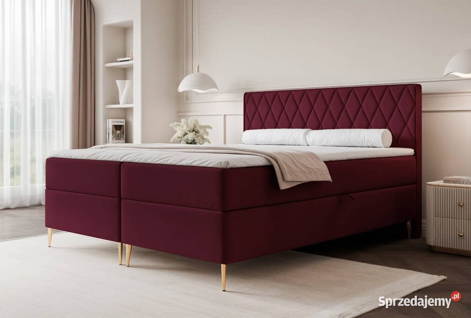 Łóżko kontynentalne z pojemnikiem Caro rożne Tarchały Małe