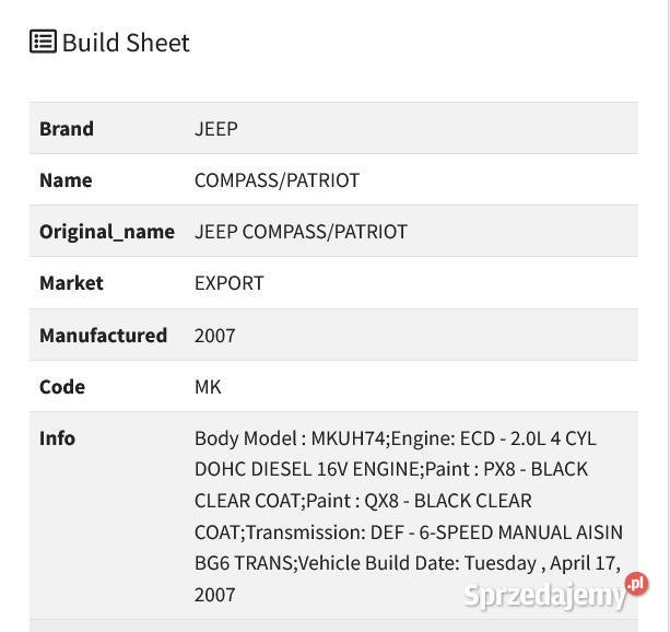Terenowy SUV Jeep Patriot 4X4 limited 20 CRD nieuszkodzony Opole