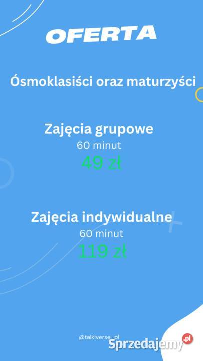 Lekcje języka angielskiego Talkiverse
