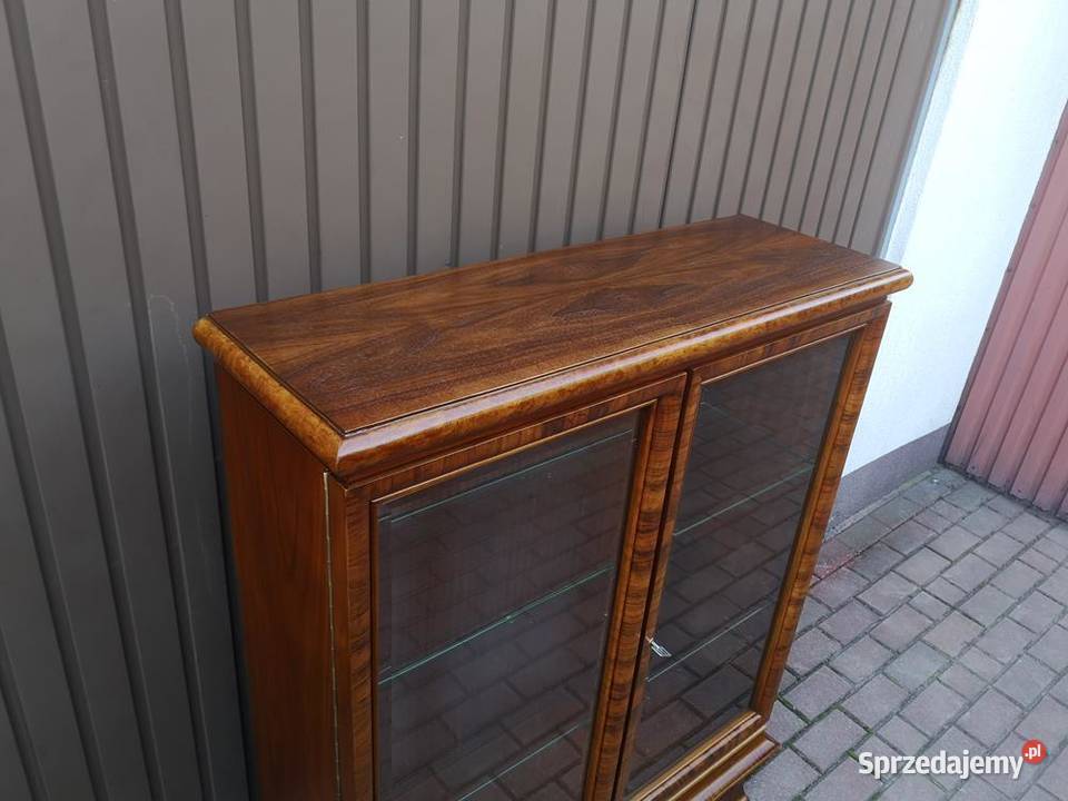 Witryna Biblioteka ARTDECO Orzech Unikat Stara wielkopolskie Swarzędz