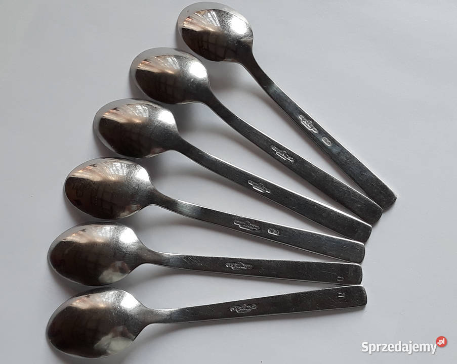 Łyżeczki do herbaty 2 RÓŻE Gerlach sztućce PRL Dąbrowa Górnicza