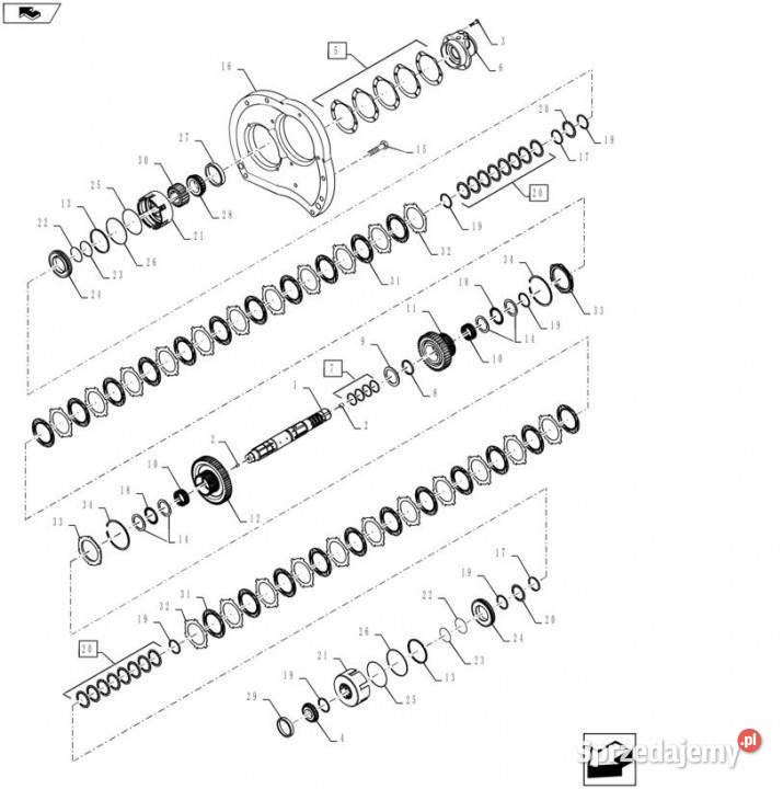 Holland T6090 T6070 Wałek zębaty 86987612 Pozostałe Jastrzębniki