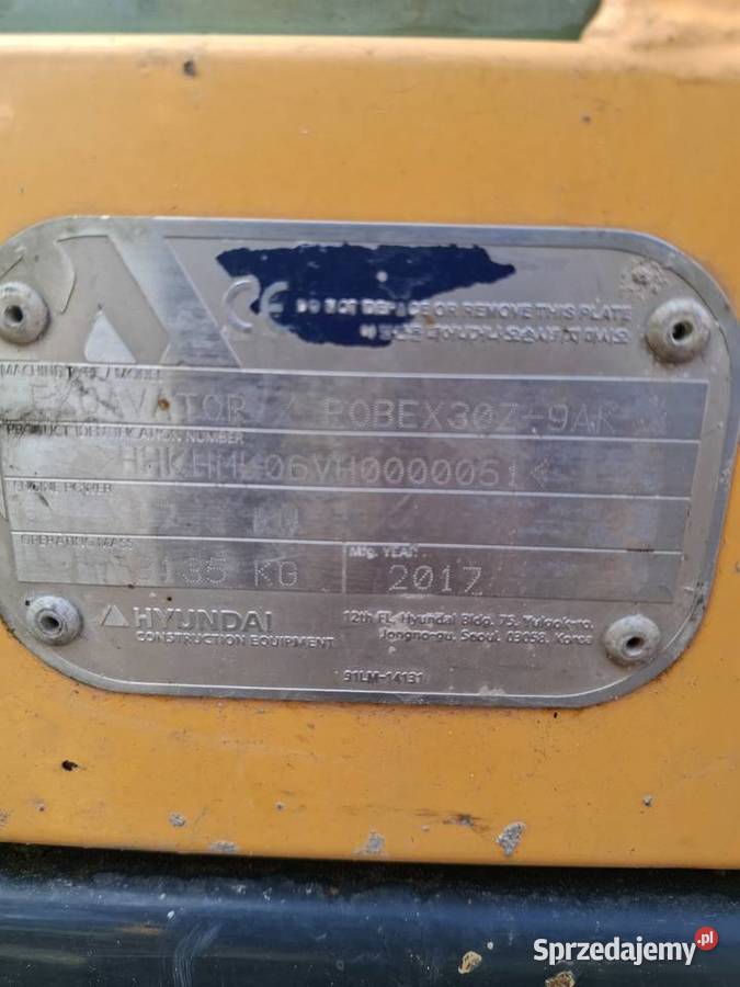 Minikoparka Hyundai Robex R30Z9AK 31t Puzdrowo