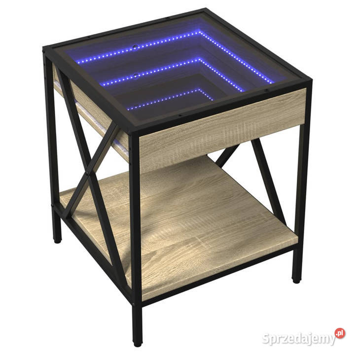 Stolik nocny z LED Infinity dąb sonoma 40x40x49 sprzedam