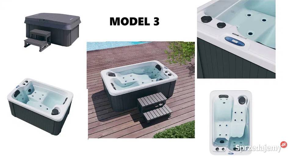 Jacuzzi wanna zewnętrzna masaż basen pokrywa LED lubuskie