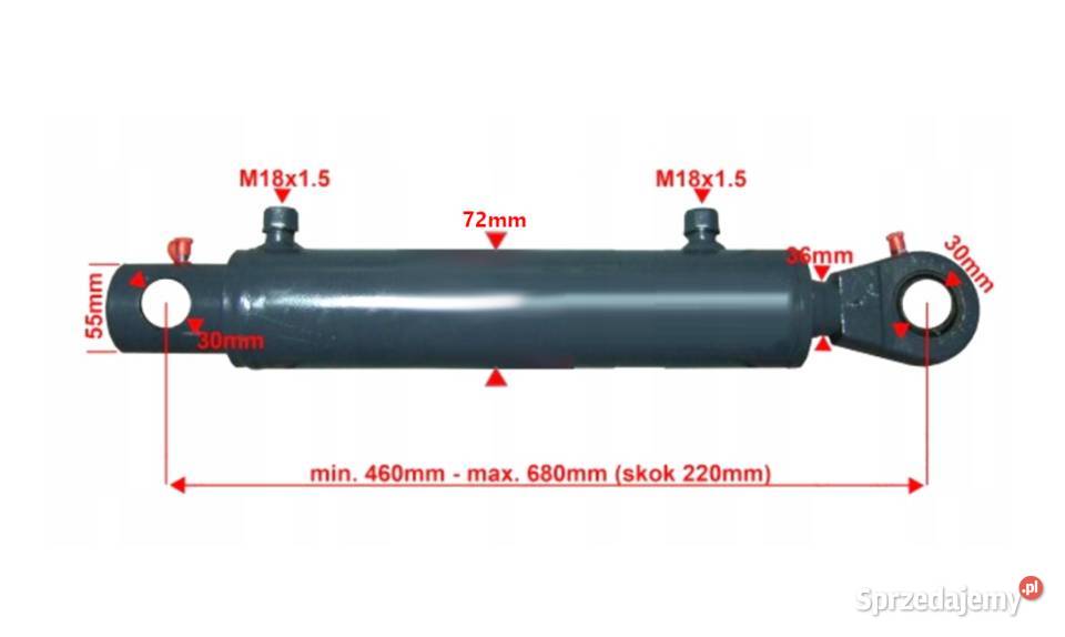 Siłownik Hydrauliczny SMT2 63x36 SKOK 220 Solec Kujawski