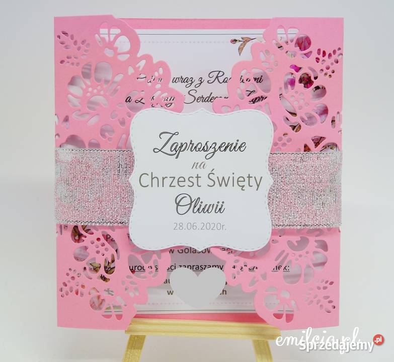 Zaproszenia ażurowe Ślub Komunia Chrzest Koperta lubuskie Zielona Góra sprzedam