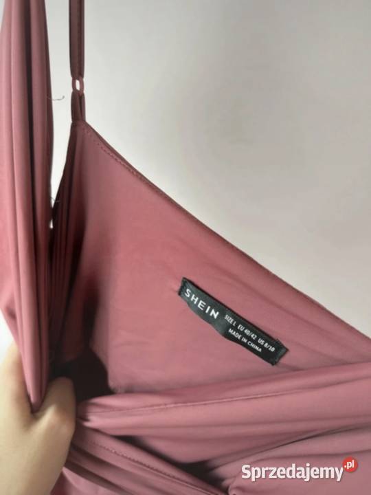Shein sukienka długa maxi L 40 12 bordowa wesele Spódnice i sukienki Tomaszów Lubelski
