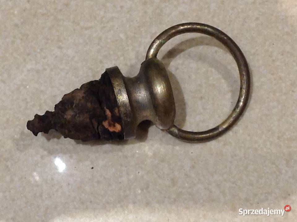 Stara Karafka Szkło Metal srebrzony Nowa Sól