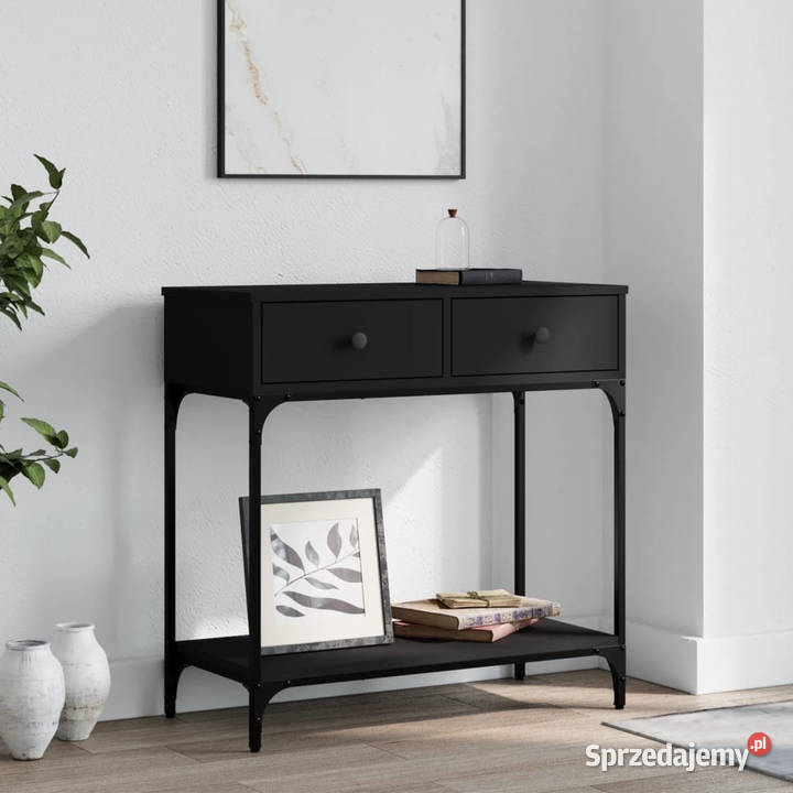 Stolik konsolowy czarny 75x345x75 WM833398 Warszawa