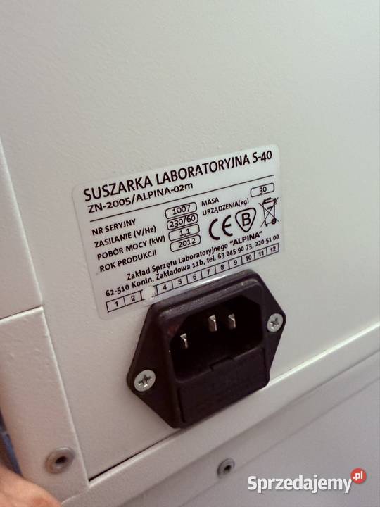 Suszarka laboratoryjna Alpina S40 stan nowy Darłowo sprzedam