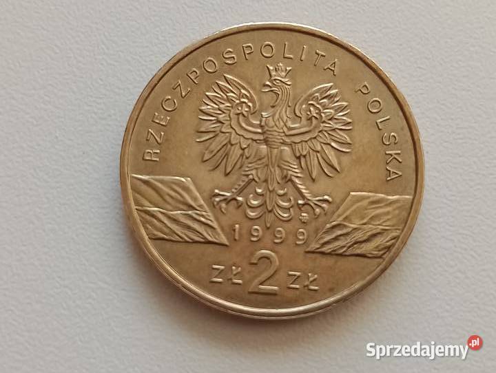 Moneta 2zl 1999 r Wilki Seria Zwierzęta świata Mosina