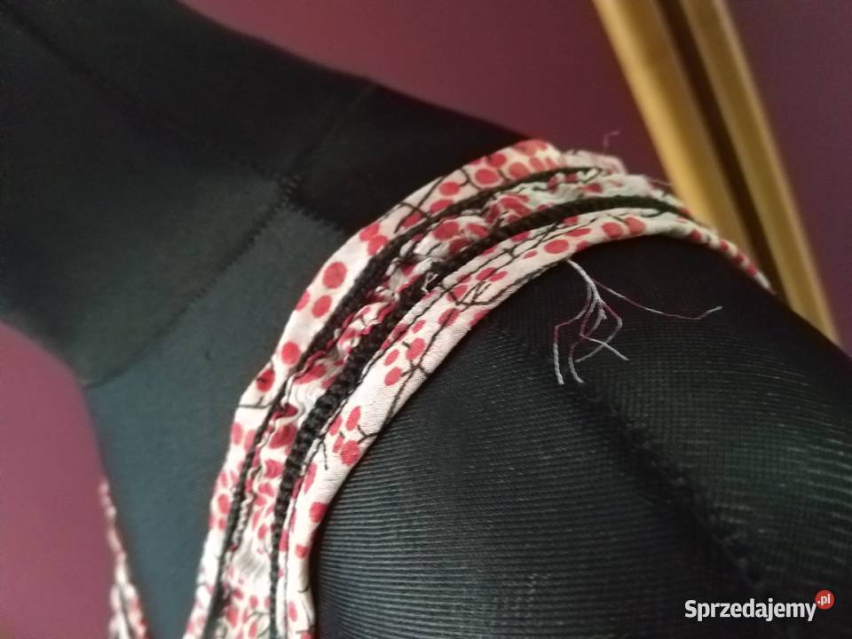 Bluzka mgiełka w wiśnie pin up boho vintage Krosno
