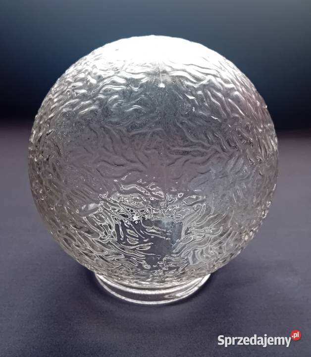 Klosz w kształcie kuli do lampy ceramicznej DDR Koźminek