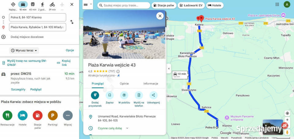 Grunt Kłanino 1183m2 budowlana sprzedam