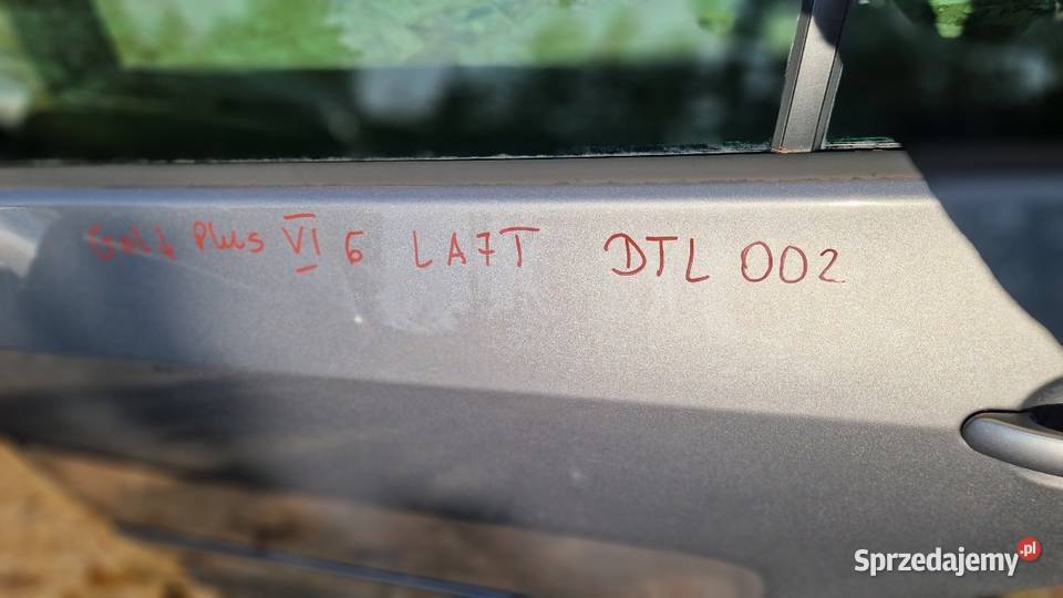 VW GOLF 6 VI PLUS DRZWI TYŁ LEWE LEWA KOD